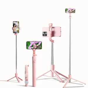Extendable Selfie Stick Tripod with Fill Light & Bluetooth Remote