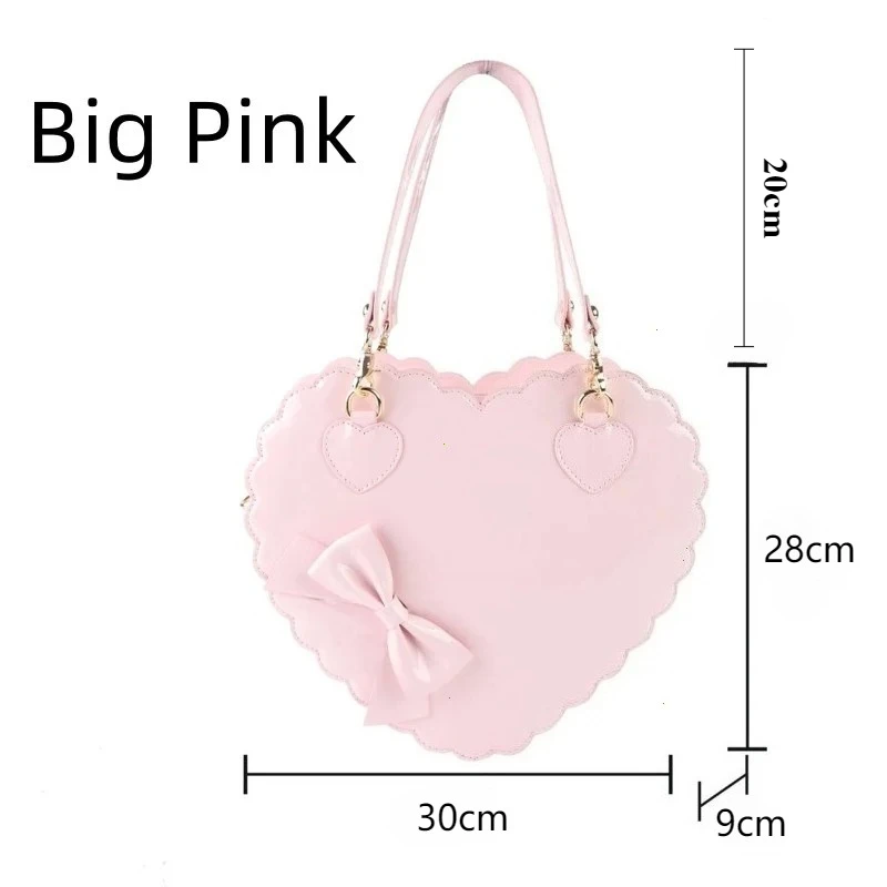 PU Heart-Shaped Lolita Shoulder Bag - Image 4