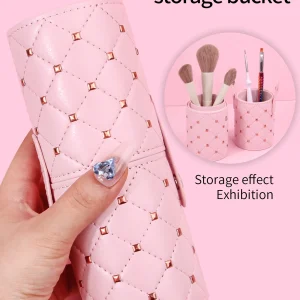 Pink Diamond Makeup Brush Holder