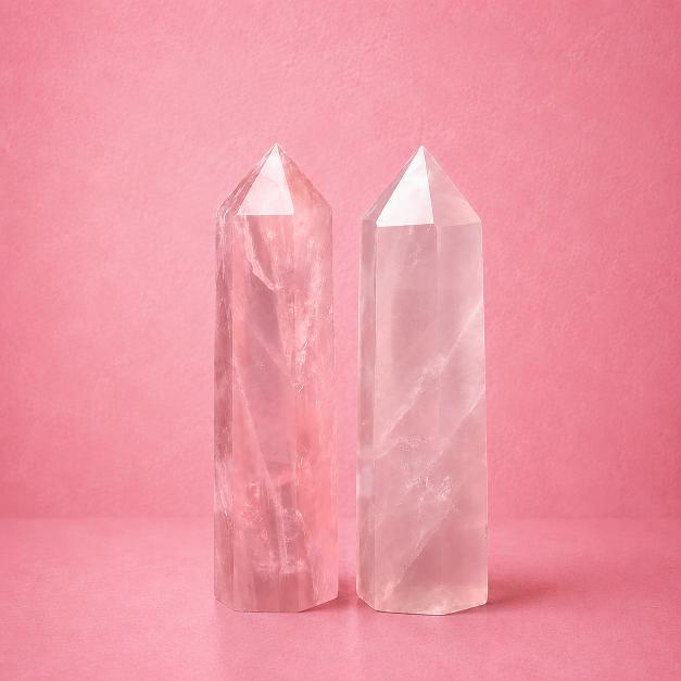 1PC Natural Rose Quartz Crystal