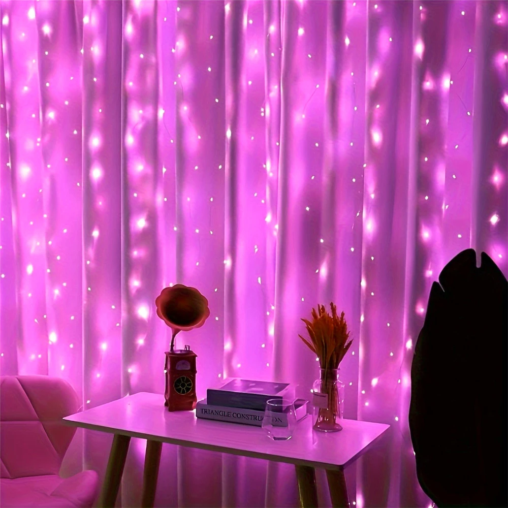 3/6M Battery Power LED Curtain String Light - Image 2