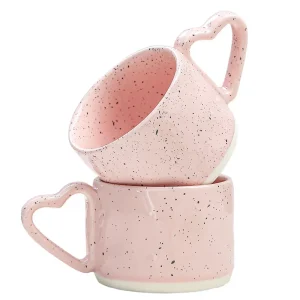 Heart Shaped Handle Ceramic Cup