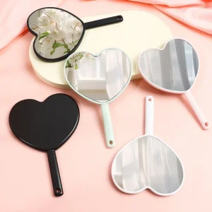 Heart-Shaped Hand Held Mirror