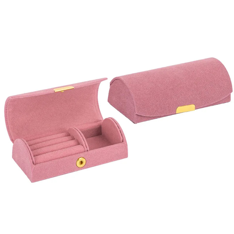 Arched Velvet Travel Jewelry Box