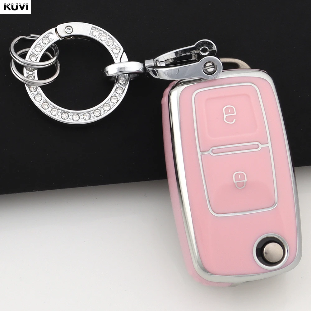 Cute Pink Car Key Cover