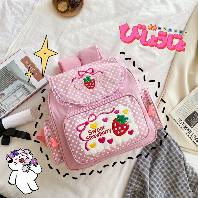 Cute Strawberry Kids Backpack