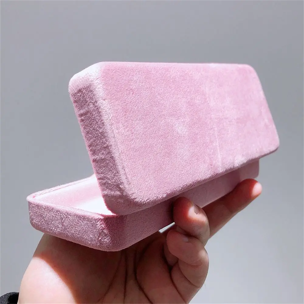 Pink Suede Eyeglass Case – Soft Touch Glasses Storage Box for Sunglasses & Daily Carry - Image 2