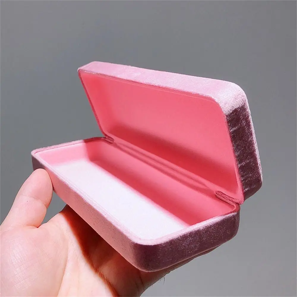 Pink Suede Eyeglass Case – Soft Touch Glasses Storage Box for Sunglasses & Daily Carry - Image 4