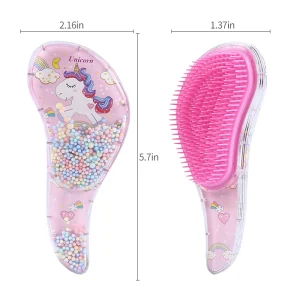 Cute Unicorn Detangling Hair Brush, Anti-Static Massage Comb