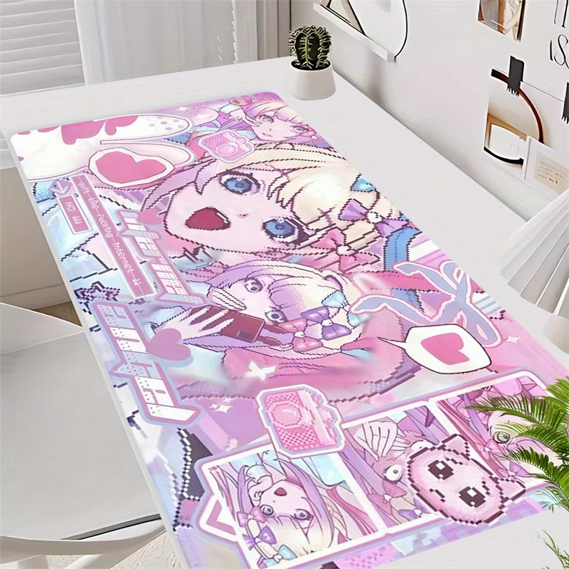 Kawaii Anime Girl Desk Mat - Image 2