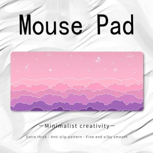 Dreamy Pink Cloud Desk Mat