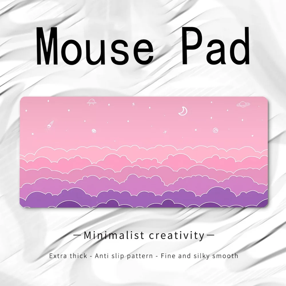 Dreamy Pink Cloud Desk Mat