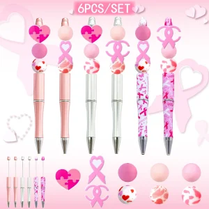 Cute Ribbon Beaded Pen Set