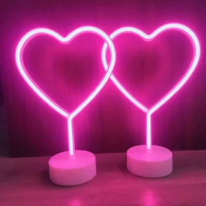 Romantic Heart Neon Lamp (2 PCS)