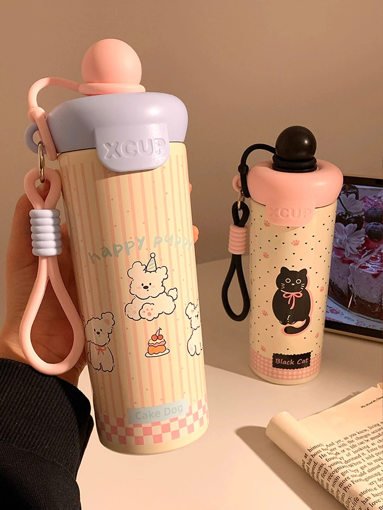 Cute Insulated Stainless Steel Water Bottle - Image 2