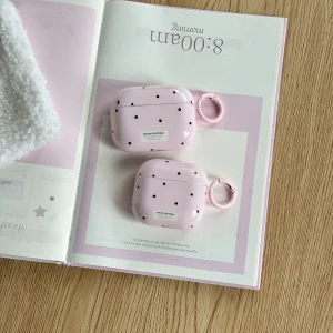 Pink Polka Dots Case Cover for AirPods