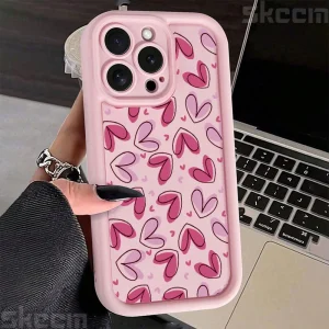 Love Heart Silicone Phone Case For iPhone