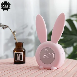 Cute Rabbit LED Digital Alarm Clock