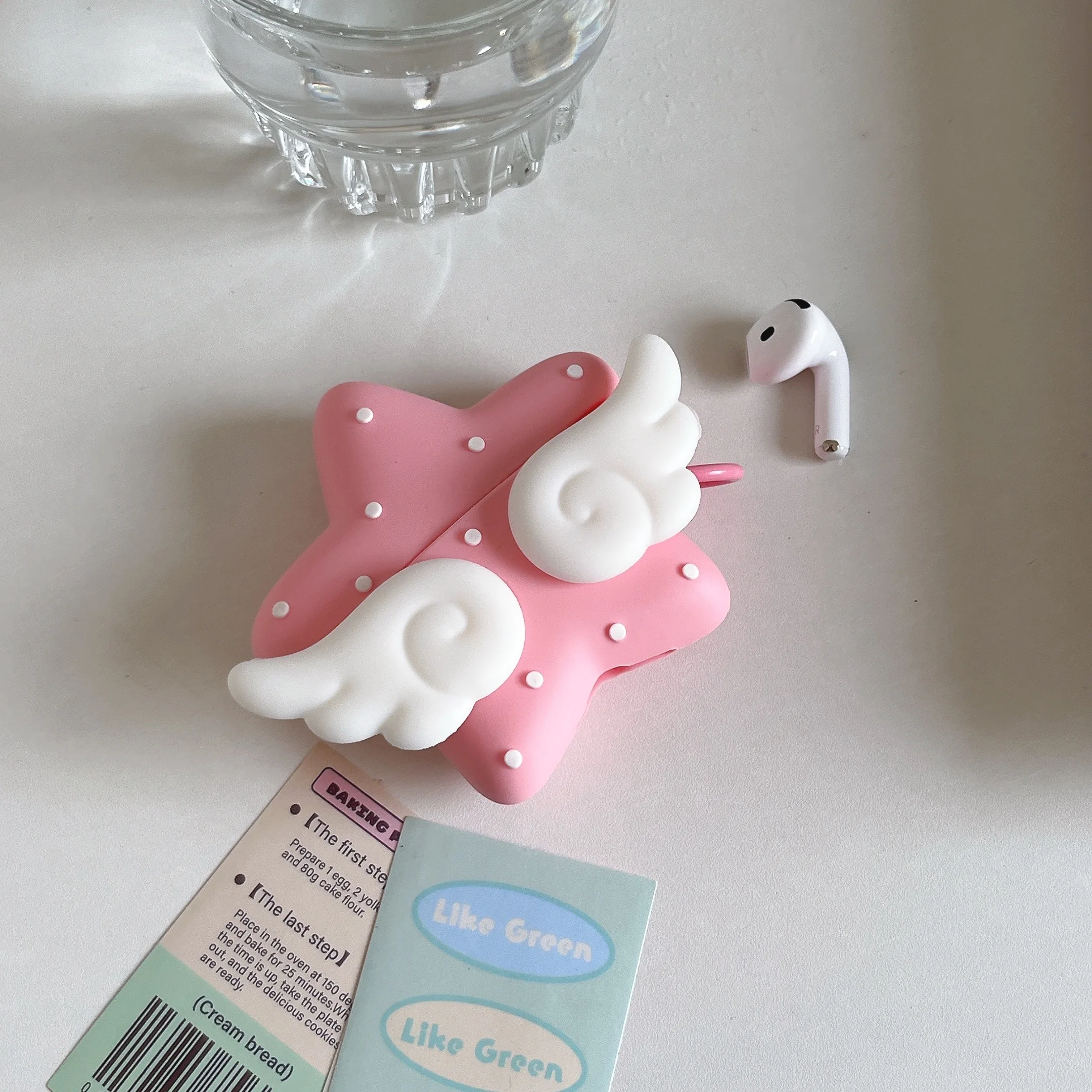 Kawaii Star Earbuds Case – Cute Winged Silicone Cover for AirPods with Protective Design - Image 5