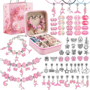 68pcs Pink Beads Jewelry Making set