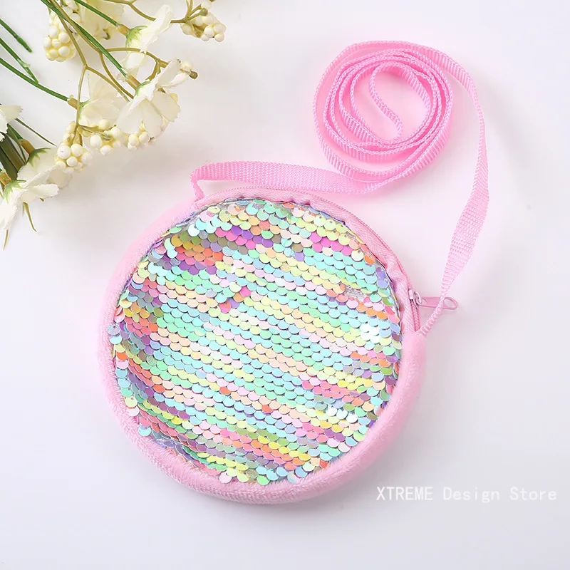 Kids Girls Mini Sequin Crossbody Bag - Image 2