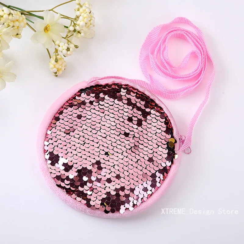 Kids Girls Mini Sequin Crossbody Bag - Image 3