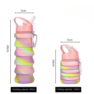 500ML Silicone Foldable Water Bottle