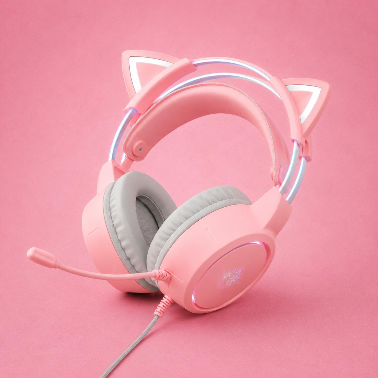 Pink Cat Ear Gaming Headset
