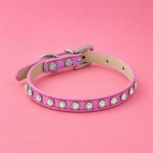 Sparkly Pink Rhinestone Pet Collar