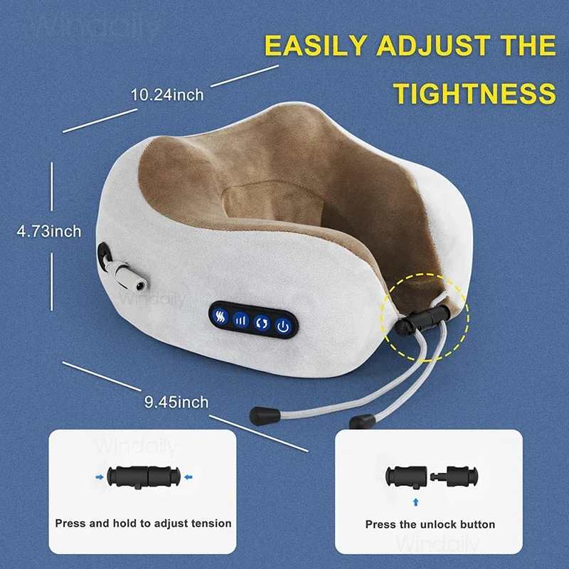 Heated Shiatsu Neck & Shoulder Massager – 3D Kneading Massage Pillow - Image 5