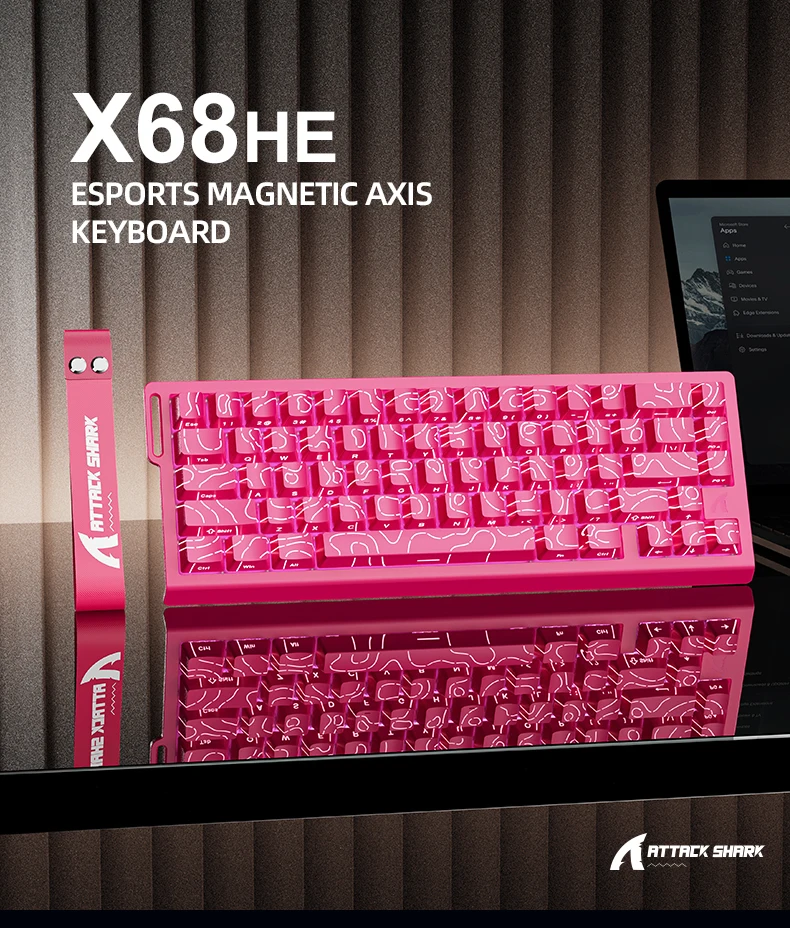 Pink Magnetic Mechanical Gaming Keyboard