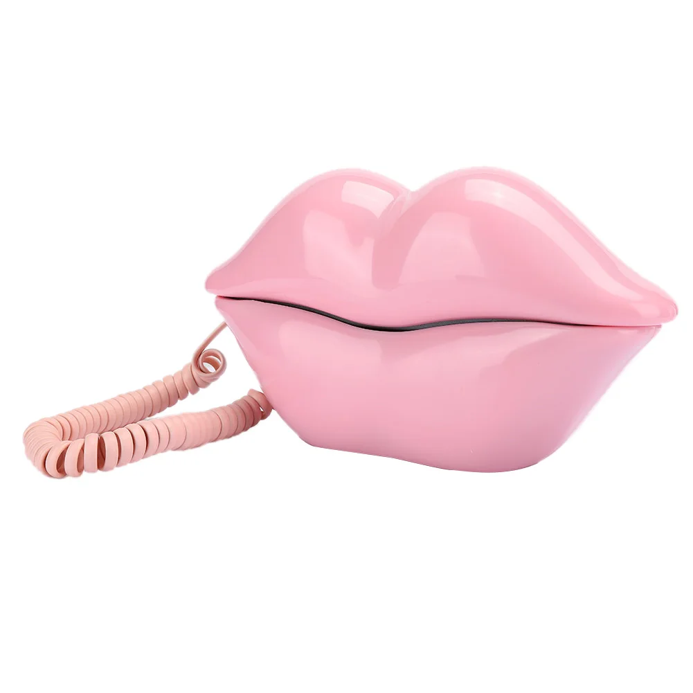 Lip-Shaped Landline Phone for Stylish Room Decor