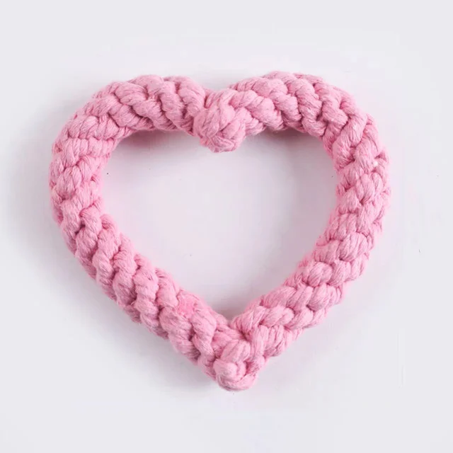 Heart Rope Chew Dog Toy